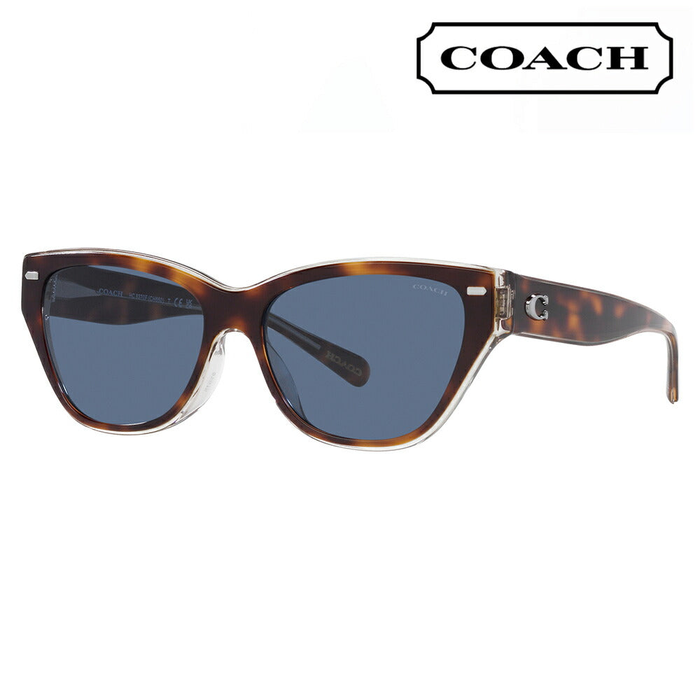 [Recommended Price] Coach Fashion Glasses, Sunglasses HC8370F 574280 56 COACH Fox Wellington Full Fit Model for Women 