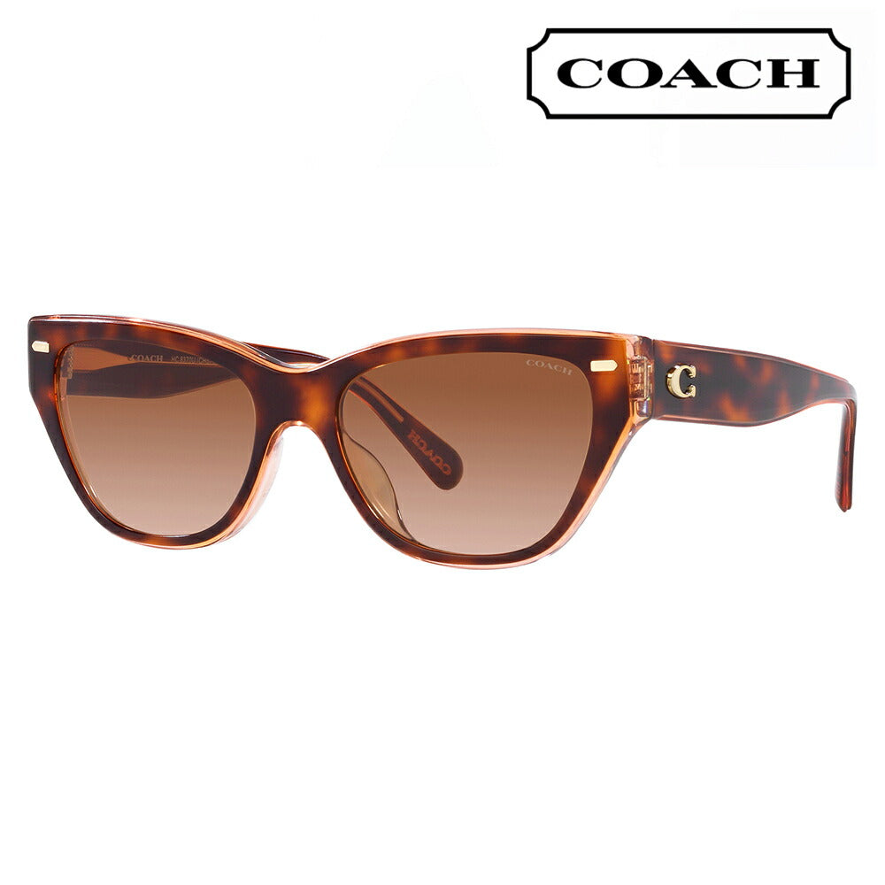 [Recommended Price] Coach Fashion Glasses, Sunglasses HC8370F 574413 56 COACH Fox Wellington Full Fit Model for Women 