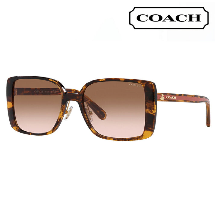 [Recommended Price] Coach Fashion Glasses Sunglasses HC8375 512013 56 COACH Square Cell Women's Disney DISNEY MADE IN ITALY 