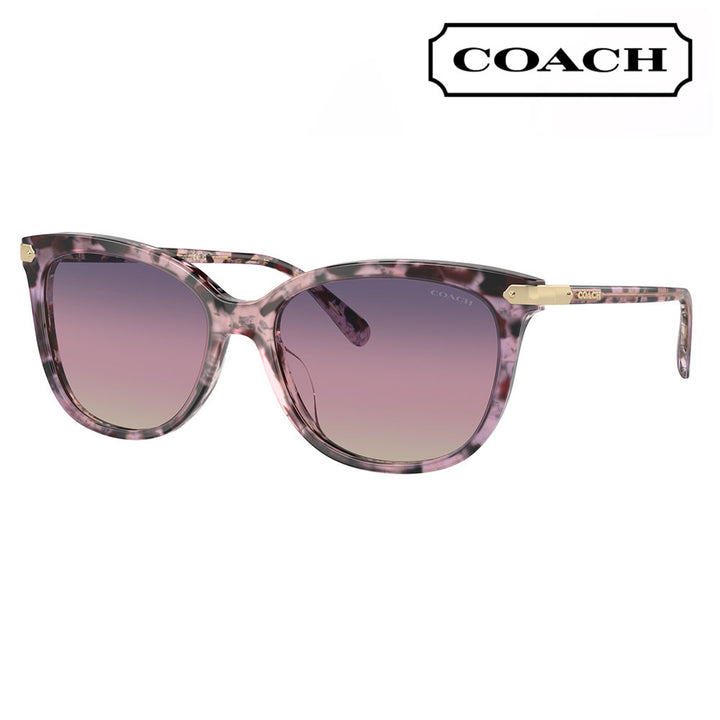 【オススメ価格】コーチ 伊達 メガネ 眼鏡 サングラス HC8378U 5777U6 57 COACH キャットアイ セル ユニバーサルフィット レディース