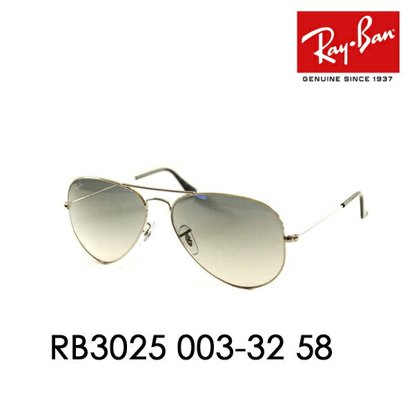 [Authorized Retailer] Ray-Ban Aviator Sunglasses RB3025 003/32 58 Ray-Ban Compatible with Ray-Ban Genuine Lenses AVIATOR Classic Metal 