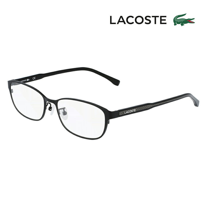 【正規品販売店】 度なし1.55レンズ交換+0円 ラコステ メガネフレーム L2507A 001 54 LACOSTE チタニウム チタン スクエア フルリム 伊達眼鏡 メンズ レディース