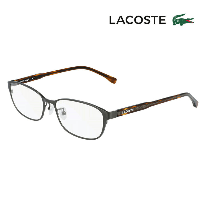 【正規品販売店】 度なし1.55レンズ交換+0円 ラコステ メガネフレーム L2507A 024 54 LACOSTE チタニウム チタン スクエア フルリム 伊達眼鏡 メンズ レディース