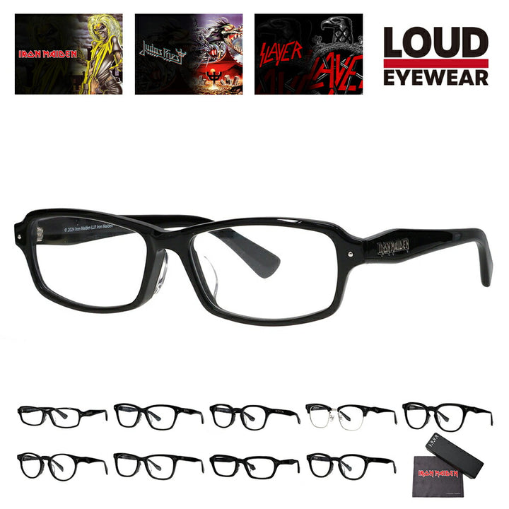 LOUD EYEWEAR メタルバンドコラボメガネ IRON MAIDEN Judas Priest SLAYER アイアン・メイデン ジューダス・プリースト スレイヤー 伊達メガネ 眼鏡 サングラス
