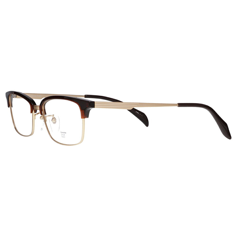 [Authorized Retailer] Non-prescription 1.55 lens replacement +0 yen Manhattan Design Studio Eyeglasses Frame MDS-523 1 58 Manhattan Design Studio Large size Large size King size Large Wide Men's Titanium Brow Wellington Fashion Glasses Eyeglasses