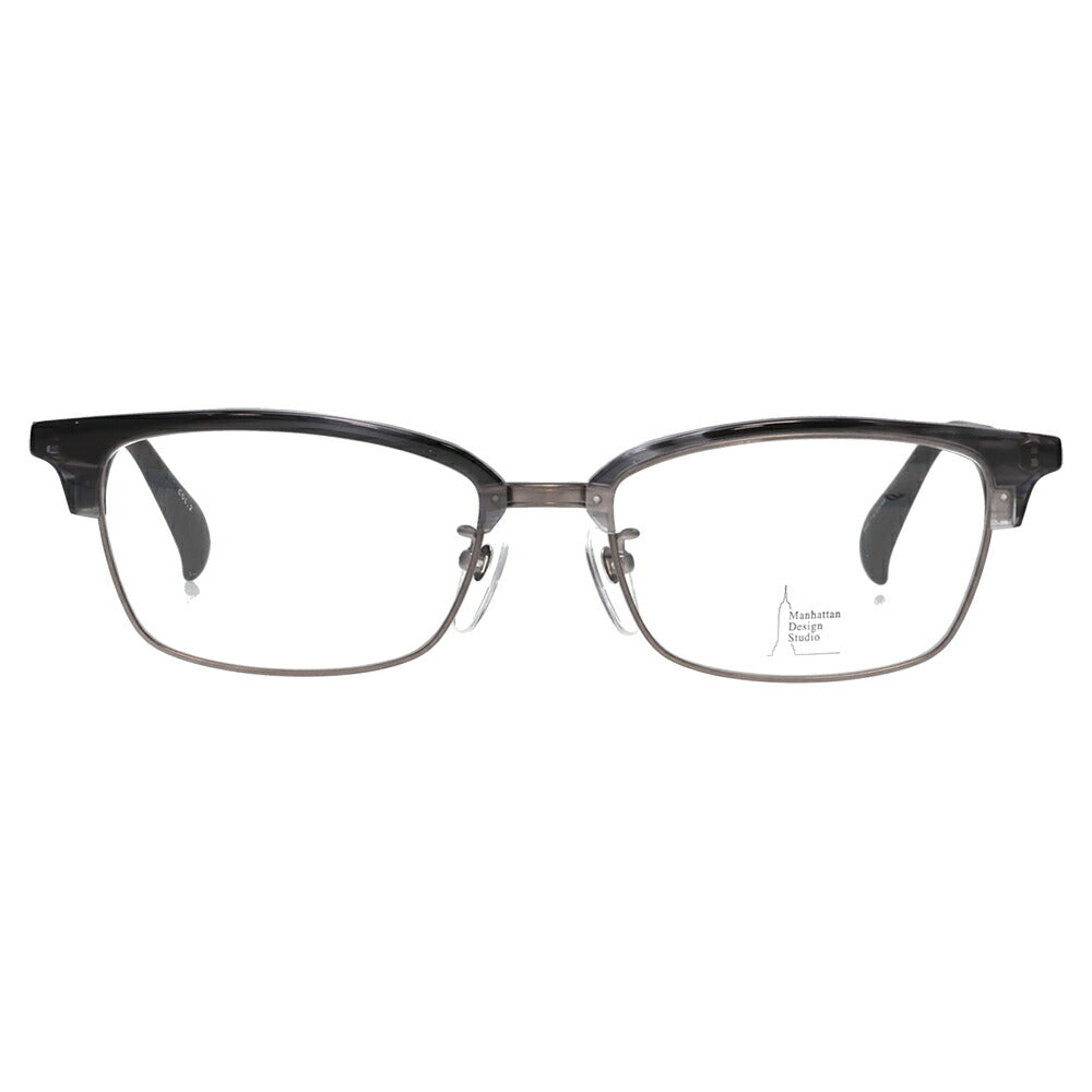 【正規品販売店】マンハッタンデザインスタジオ メガネフレーム 老眼鏡セット MDS-523 2 58 Manhattan Design Studio 大きい ビッグ 大きめ メンズ チタン ブロー ウェリントン 伊達眼鏡 シニア リーディング 読書 スマホ ブルーライトカット変更可