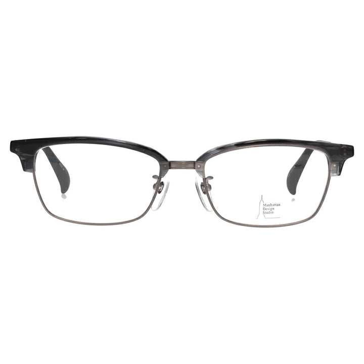 【正規品販売店】マンハッタンデザインスタジオ メガネフレーム 老眼鏡セット MDS-523 2 58 Manhattan Design Studio 大きい ビッグ 大きめ メンズ チタン ブロー ウェリントン 伊達眼鏡 シニア リーディング 読書 スマホ ブルーライトカット変更可