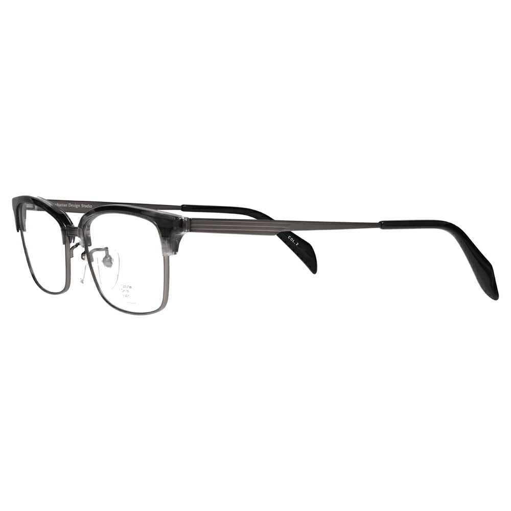 【正規品販売店】マンハッタンデザインスタジオ メガネフレーム 老眼鏡セット MDS-523 2 58 Manhattan Design Studio 大きい ビッグ 大きめ メンズ チタン ブロー ウェリントン 伊達眼鏡 シニア リーディング 読書 スマホ ブルーライトカット変更可