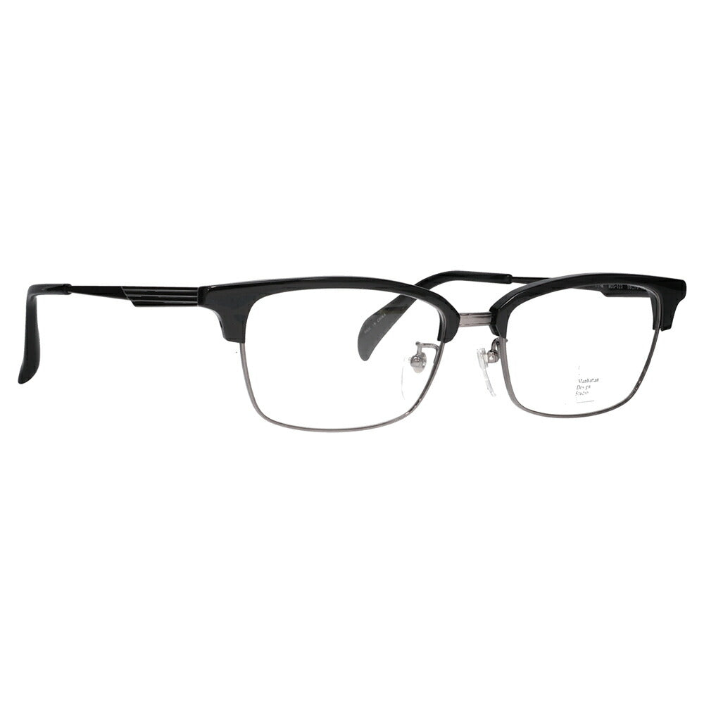 【正規品販売店】マンハッタンデザインスタジオ メガネフレーム 老眼鏡セット MDS-523 3 58 Manhattan Design Studio 大きい ビッグ 大きめ メンズ チタン ブロー ウェリントン 伊達眼鏡 シニア リーディング 読書 スマホ ブルーライトカット変更可