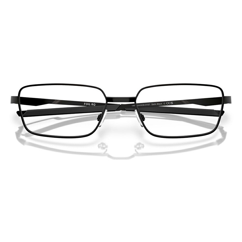 【正規品販売店】度なし1.55レンズ交換+0円 オークリー メガネ フレーム OX3036-01 55 OAKLEY  Foil RQ フォイルアールキュー メタル レクタングル メンズ  伊達メガネ 眼鏡