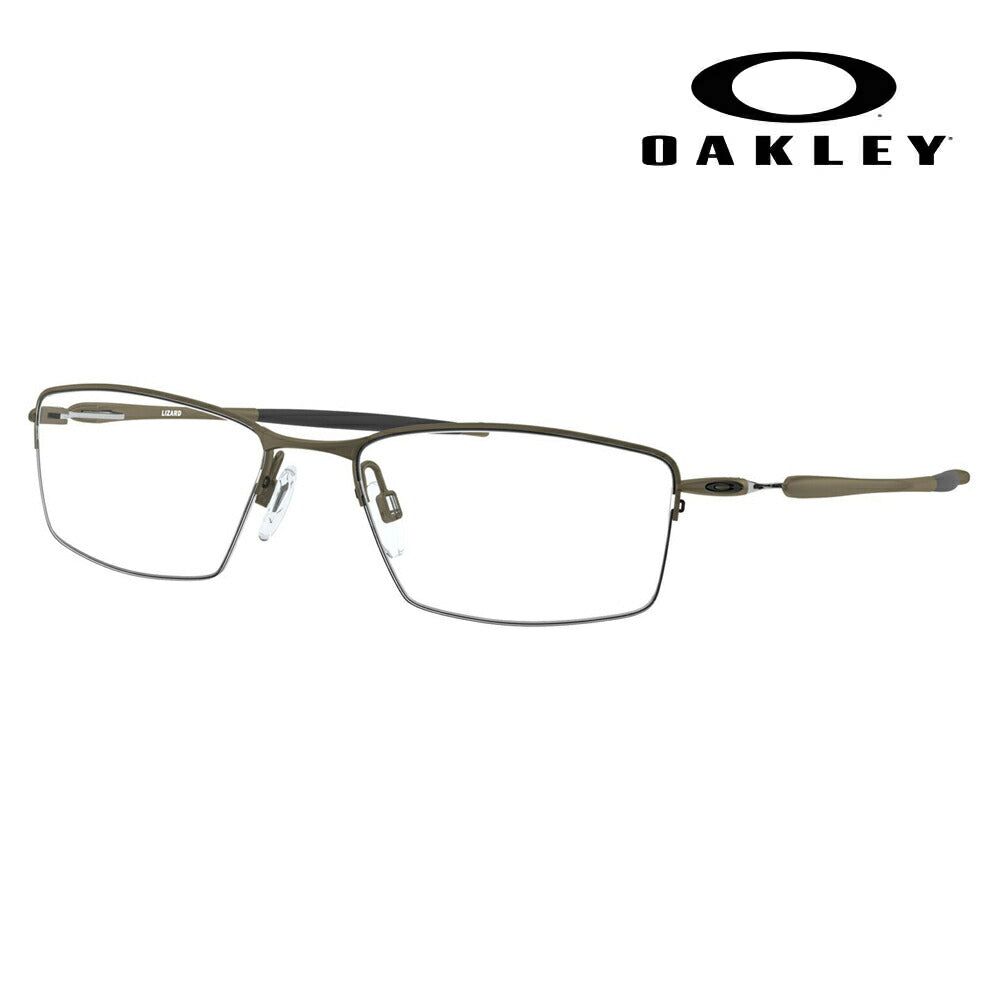 [Authorized Retailer] Non-prescription 1.55 lens replacement +0 yen Oakley glasses frame OX5113-02 511302 OAKLEY LIZARD Lizard Men's Nylon semi-less square business fashion glasses Eyeglasses 