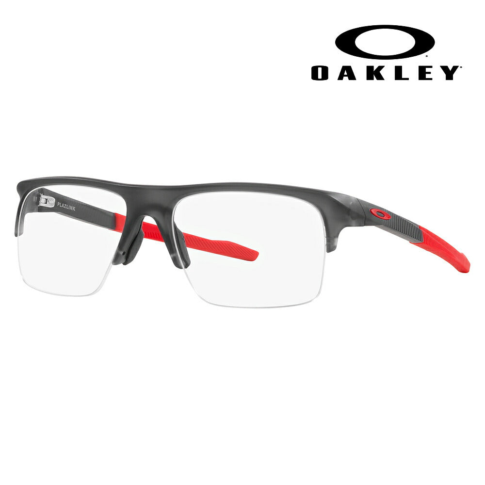 【正規品販売店】度なし1.55レンズ交換+0円 オークリー メガネ フレーム OX8061 02 56 OAKLEY  PLAZLINK プラズリンク スクエア ナイロール ハーフリム スポーツ 伊達メガネ 眼鏡