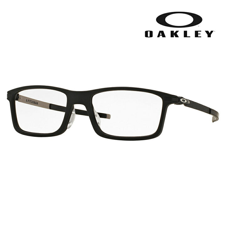 【正規品販売店】度なし1.55レンズ交換+0円 オークリー メガネ フレーム OX8096-01 55 OAKLEY PITCHMAN A ピッチマンA セル スクエア メンズ  伊達メガネ 眼鏡