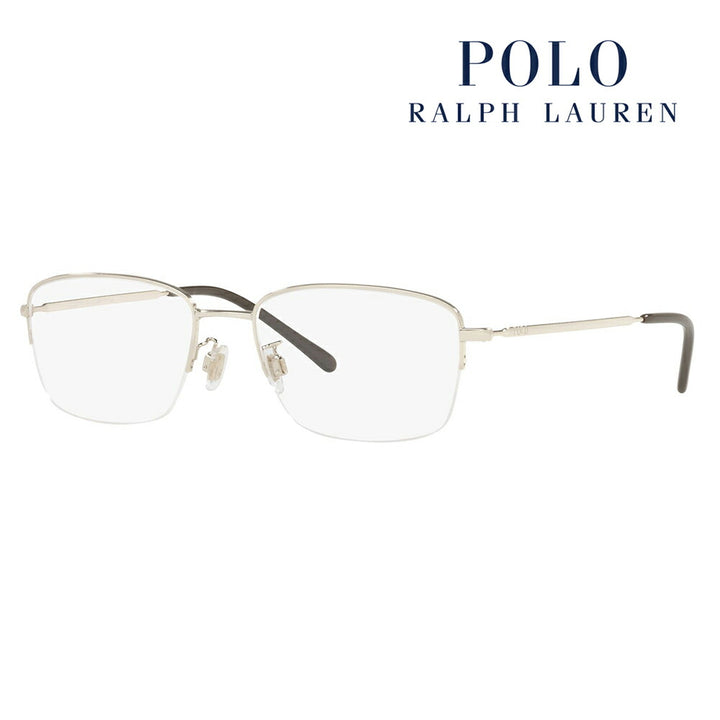 【オススメ価格】度なし1.55レンズ交換+0円 ポロ ラルフローレン メガネ PH1213D 9116 54 POLO RALPH LAUREN スクエア アジアンフィットモデル メタル メンズ ナイロール ハーフリム 眼鏡 伊達メガネ