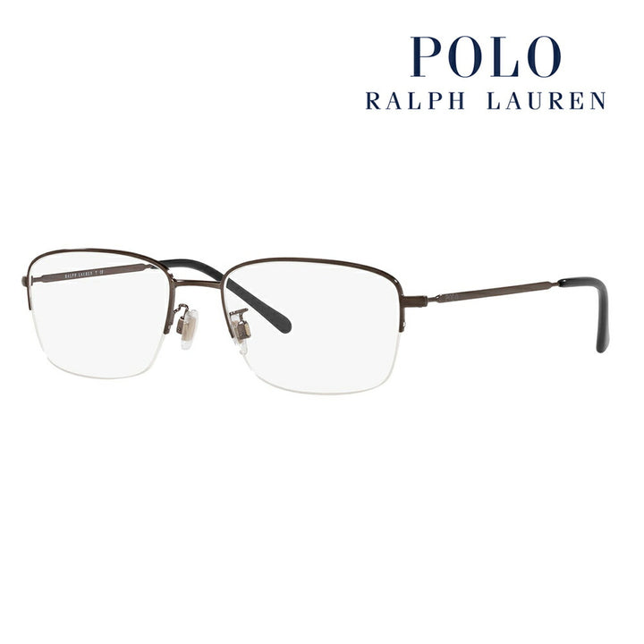 [Authorized Retailer] Non-prescription 1.55 lens replacement +0 yen Polo Ralph Lauren Glasses PH1213D 9157 54 POLO RALPH LAUREN Square Asian fit model Metal Men's Nylor Half-rim Glasses Fashion glasses 