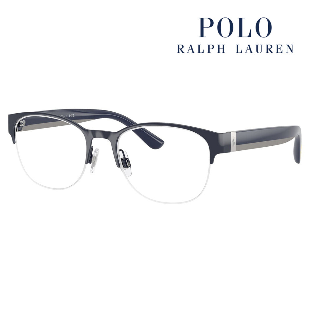 【正規品販売店】度なし1.55レンズ交換+0円 ポロ ラルフローレン メガネ  PH1238 9436 52 POLO RALPH LAUREN スクエア ボストン ナイロール メンズ 眼鏡 伊達メガネ