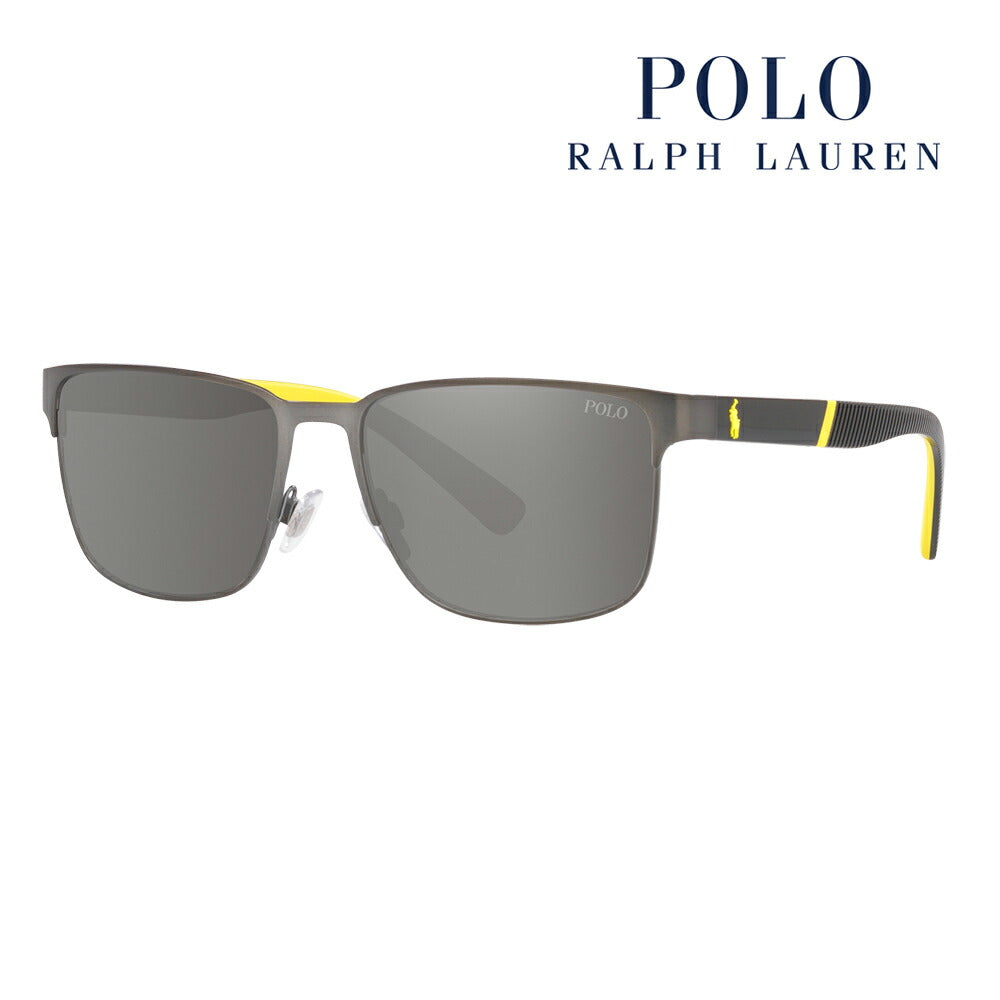 【オススメ価格】ポロ ラルフローレン サングラス PH3143 93076G 57 POLO RALPH LAUREN スクエア メタル メンズ 伊達メガネ 眼鏡