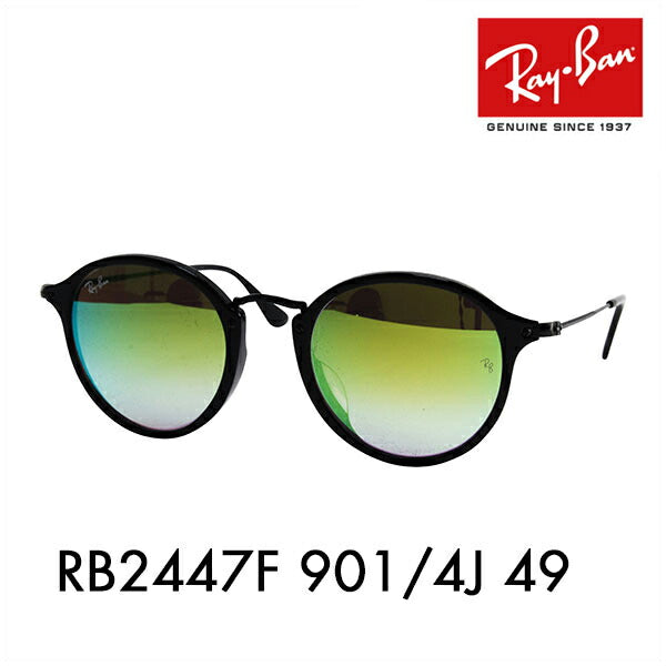 [Recommended Price] Ray-Ban Sunglasses RB2447F 901/4J 49 Ray-Ban Compatible with Ray-Ban Genuine Lenses Glasses ROUND Classic 