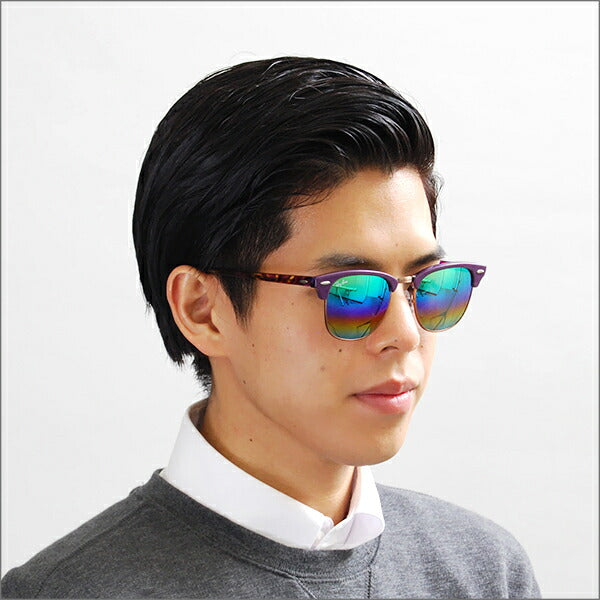 【オsusume価格】reiban kurabumasuta sangurasu RB3016 1221C3 51 Ray-Ban reyan 纯正 renzu対応 伊达メガネ 眼镜 CLUBMASTER ミラー