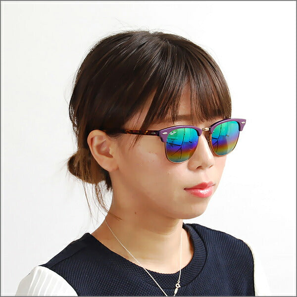 【オsusume価格】reiban kurabumasuta sangurasu RB3016 1221C3 51 Ray-Ban reyan 纯正 renzu対応 伊达メガネ 眼镜 CLUBMASTER ミラー