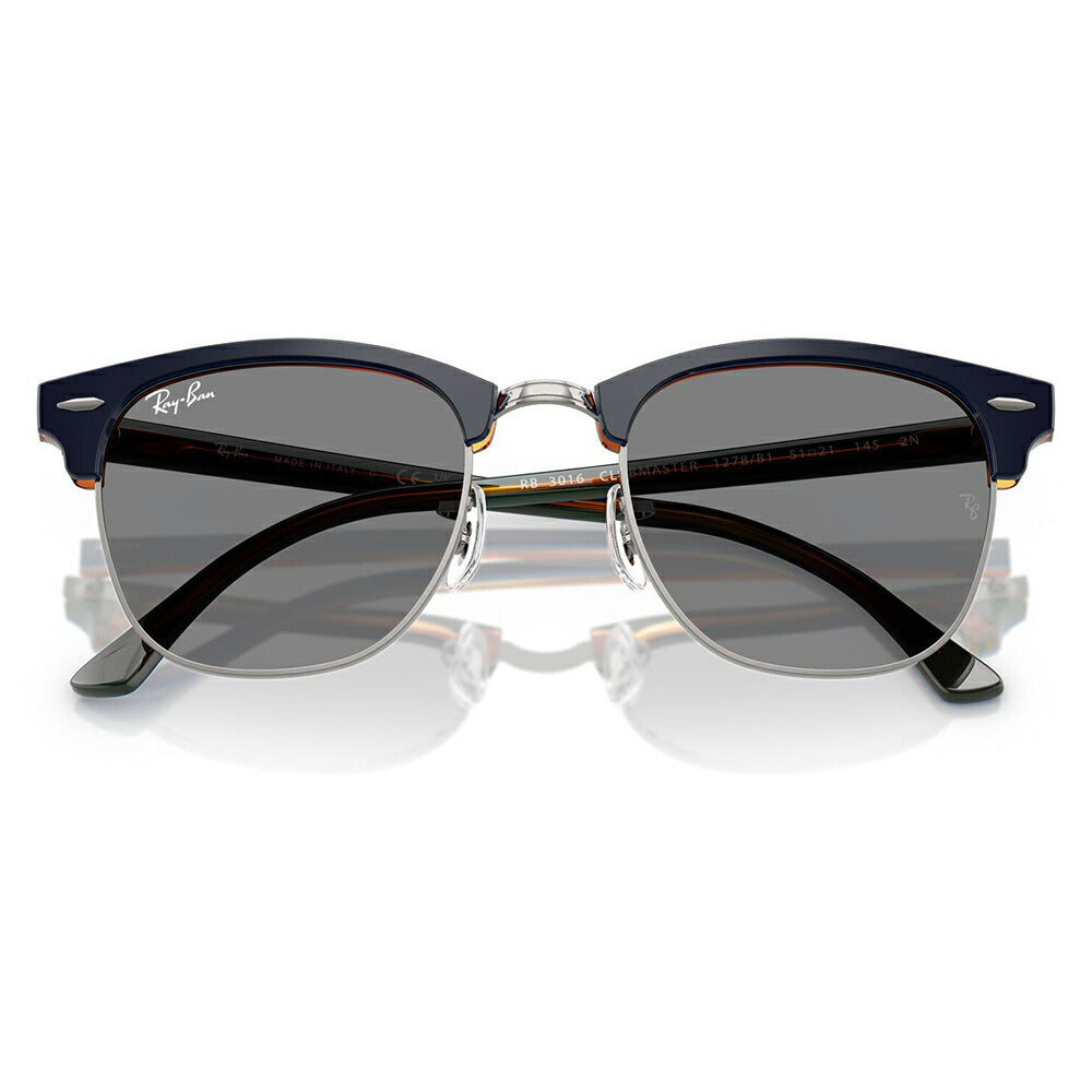 【正規品販売店】レイバン サングラス RB3016 1278B1 49 Ray-Ban CLUBMASTER クラブマスター クラシック ラウンド ボストン ユニセックス 伊達メガネ 眼鏡