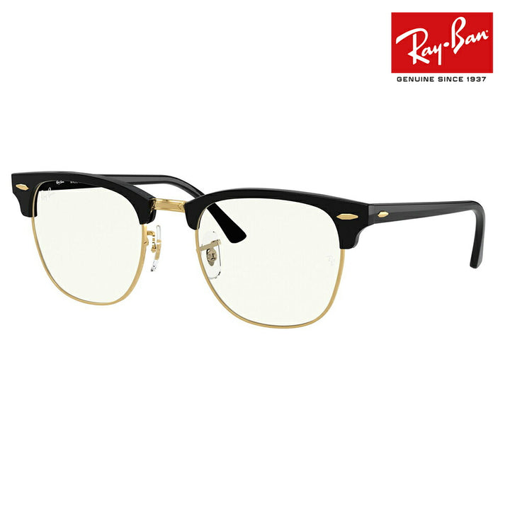 [Authorized Retailer] Ray-Ban Sunglasses RB3016 901/BF 49 51 Ray-Ban Compatible with Ray-Ban Genuine Lenses Clubmaster CLUBMASTER CLEAR Metal EVERGLASSES PC Blue Light Cut Computer Glasses Eyeglasses 