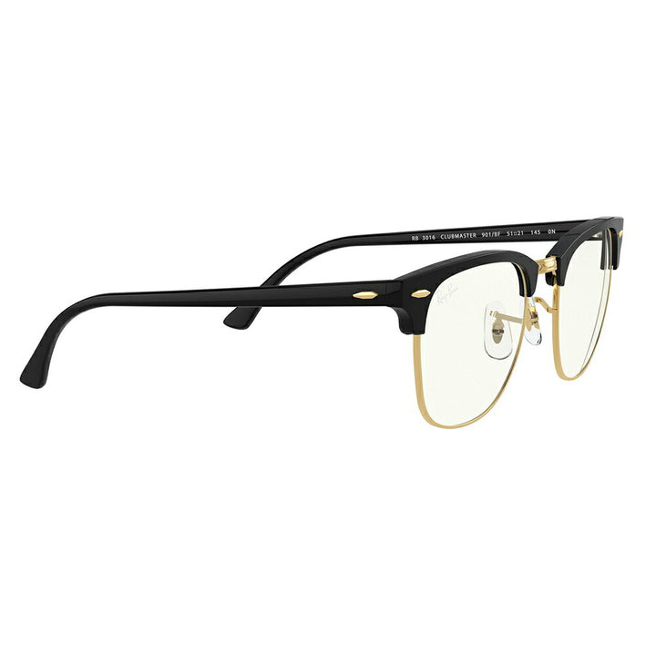 [Authorized Retailer] Ray-Ban Sunglasses RB3016 901/BF 49 51 Ray-Ban Compatible with Ray-Ban Genuine Lenses Clubmaster CLUBMASTER CLEAR Metal EVERGLASSES PC Blue Light Cut Computer Glasses Eyeglasses 