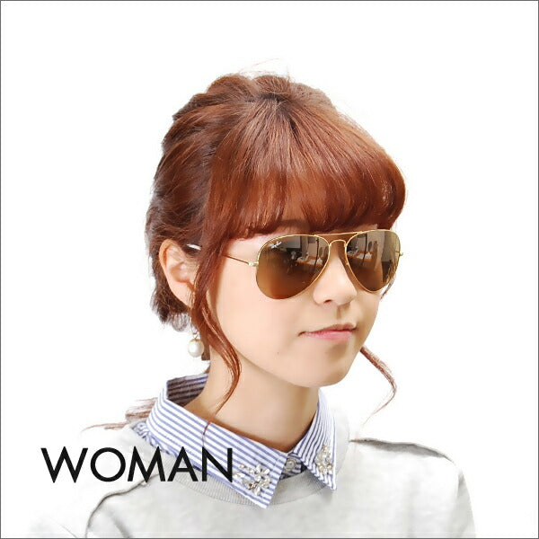 【オsusume価格】reiban abbieta sangurasu RB3025 001/3K 58 Ray-Ban AVIATOR kurashikkumetaru 