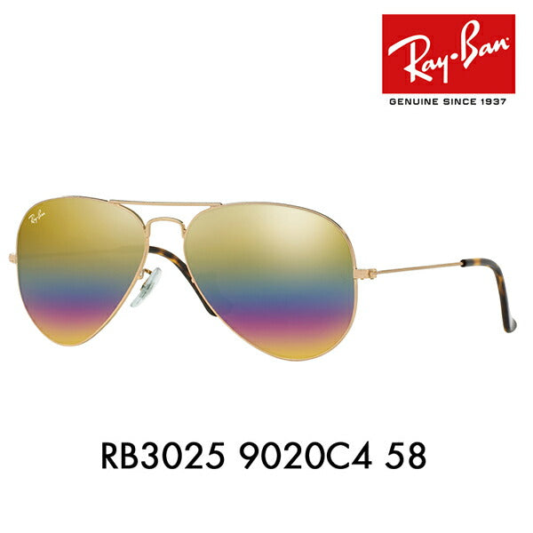 [Recommended Price] Ray-Ban Aviator Sunglasses RB3025 9020C4 58 Ray-Ban Compatible with Ray-Ban Genuine Lenses AVIATOR Classic Metal 