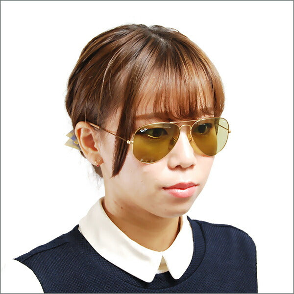 【オsusume価格】reiban sangurasu RB3025 90644C 58 Ray-Ban reyban 纯正 renzu対応 エヴォルヴ エボルブ エヴォルブ renzuビエーター 调光 EVOLVE LENS AVIATOR ICONS 伊达メガネ 眼镜