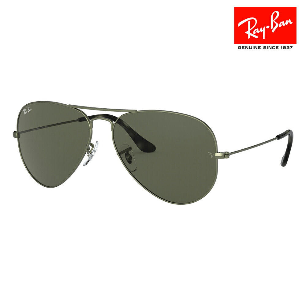 [Authorized Retailer] Ray-Ban Sunglasses RB3025 919131 55 58 62 Ray-Ban Compatible with Ray-Ban Genuine Lenses AVIATOR LARGE METAL Aviator Large Metal Pilot Teardrop Men's Women's Fashion Glasses Eyeglasses 