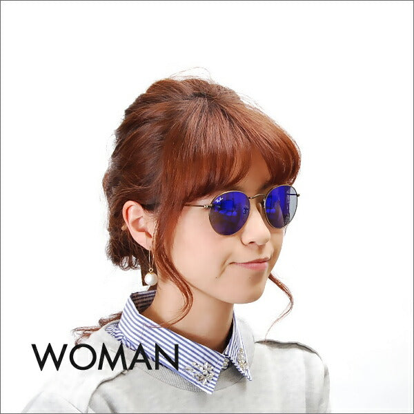 【オsusume価格】reiban サngurasu RB3447 167/68 50 Ray-Ban reyban 纯正renzu対応 伊达メガネ 眼镜 ROUND METAL ラウンドメタル