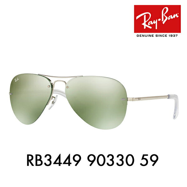 [Recommended Price] Ray-Ban Sunglasses RB3449 904330 59 Ray-Ban Compatible with Ray-Ban Genuine Lenses Teardrop Aviator Two-Point Fashion Glasses Eyeglasses 