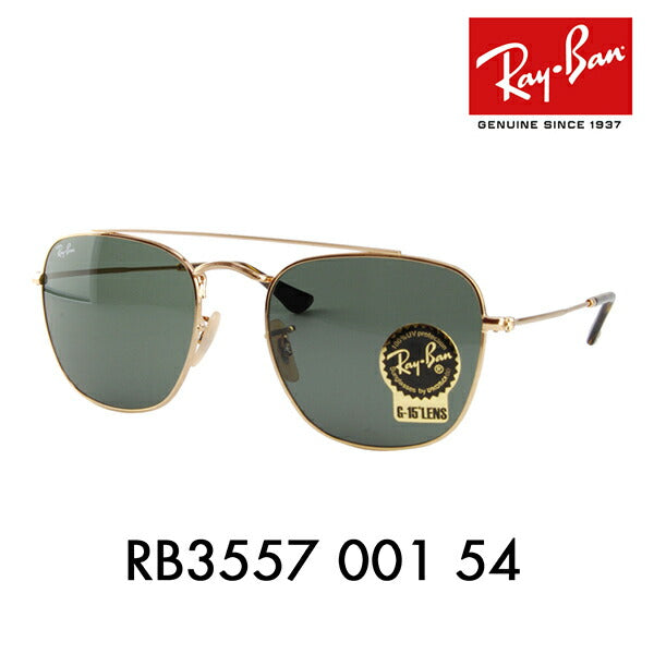 [Recommended Price] Ray-Ban Sunglasses RB3557 001 54 Ray-Ban Compatible with Ray-Ban Genuine Lenses Double Bridge Metal Square Fashion Glasses Eyeglasses 