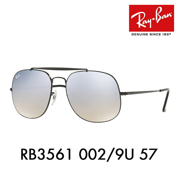 [Recommended Price] Ray-Ban Sunglasses RB3561 002/9U 57 Ray-Ban Compatible with Ray-Ban Genuine Lenses THE GENERAL ICONS AVIATOR Mirror 