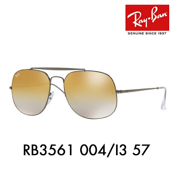 【オsusuメ価格】reiban sangurasu RB3561 004/I3 57 Ray-Ban reyan 纯正renzu対応 ザ ジェネラル ビエーター aikon ミラー 将军飞行员图标