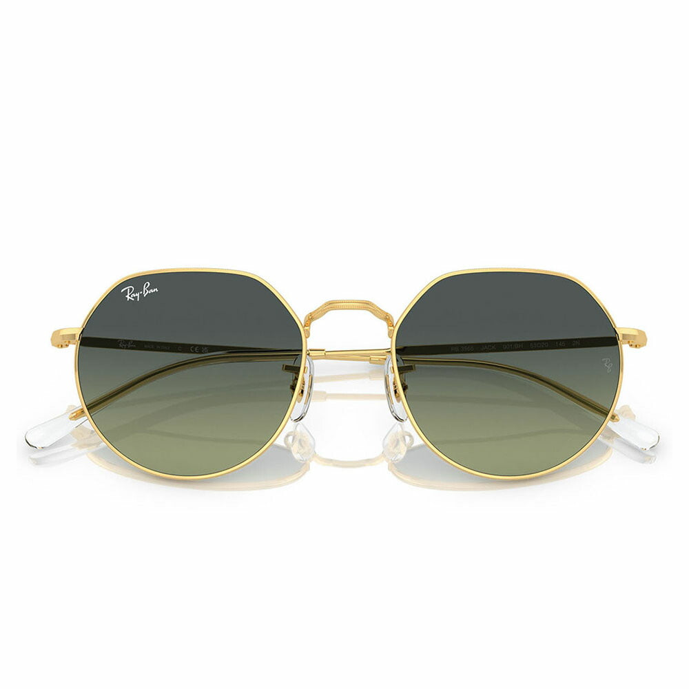 [Authorized Retailer] Ray-Ban Sunglasses RB3565 001/BH 51 53 55 Ray-Ban Compatible with Ray-Ban Genuine Lenses JACK Round Hexagonal Fashion Glasses Eyeglasses 