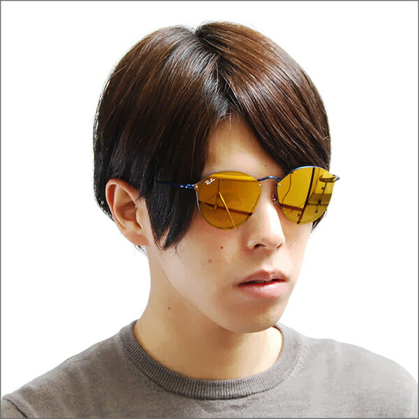 【オススメ価格】レイバン サングラス ブレイズ RB3574N 90387J 59 Ray-Ban ラウンド フラットレンズ ミラー BLAZE ROUND HIGHSTREET 伊達メガネ 眼鏡