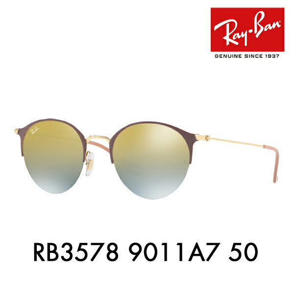 [Recommended Price] Ray-Ban Sunglasses RB3578 9011A7 50 Ray-Ban Compatible with Ray-Ban Genuine Lenses Round Mirror Fashion Glasses Eyeglasses 