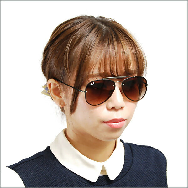 【オススメ価格】レイバン サングラス ブレイズ RB3584N 004/13 58 Ray-Ban アビエーター フラットレンズ ミラー ダブルブリッジ BLAZE AVIATOR 伊達メガネ 眼鏡