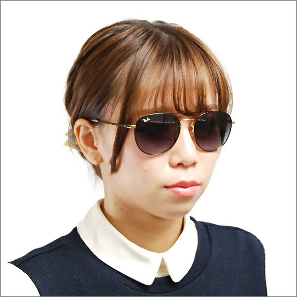 【オススメ価格】レイバン サングラス RB3589 90548G 55 Ray-Ban ダブルブリッジ ボストン ヤングスター YOUNGSTER 伊達メガネ 眼鏡