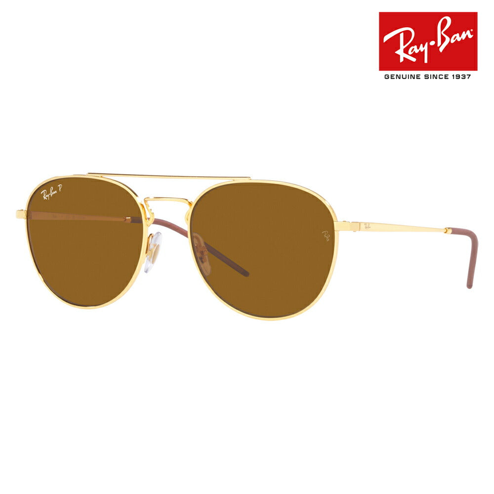 [Recommended Price] Ray-Ban Sunglasses RB3589 925083 55 Ray-Ban Double Bridge Youngster Fashion Glasses Eyeglasses Teardrop Metal Polarized Lenses Polaroid 