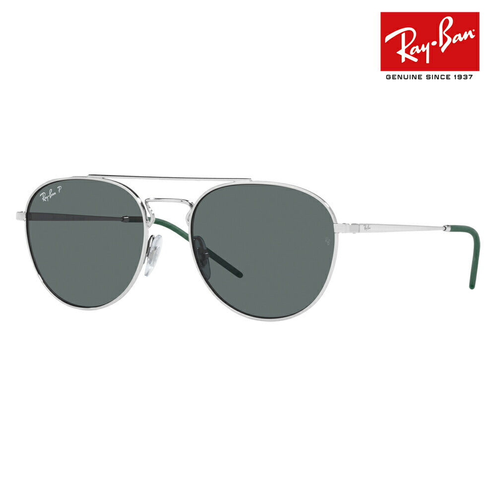 [Recommended Price] Ray-Ban Sunglasses RB3589 925181 55 Ray-Ban Double Bridge Youngster Fashion Glasses Eyeglasses Teardrop Metal Polarized Lenses Polaroid 