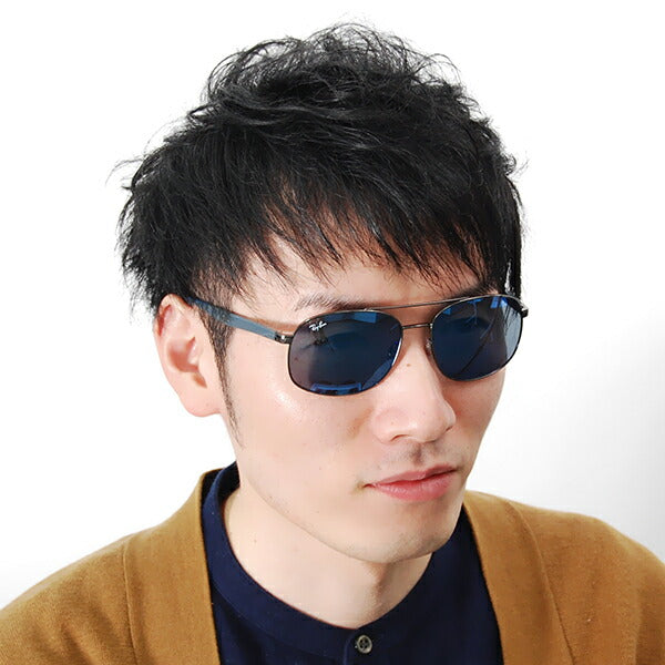 【オススメ価格】レイバン サングラス RB3593 004/55 58 Ray-Ban レイバン純正レンズ対応 スクエア ダブルブリッジ ミラー ACTIVE LIFESTYLE 伊達メガネ 眼鏡