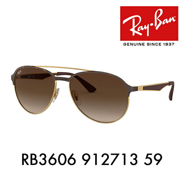 [Recommended Price] Ray-Ban Sunglasses RB3606 912713 59 Ray-Ban Compatible with Ray-Ban Genuine Lenses Double Bridge Pilot Fashion Glasses Eyeglasses 