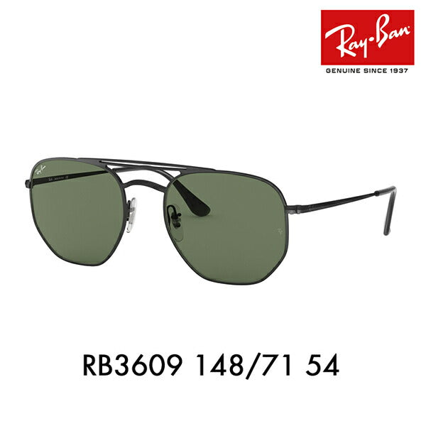 [Recommended Price] Ray-Ban Sunglasses RB3609 148/71 54 Ray-Ban Compatible with Ray-Ban Genuine Lenses Hexagonal Metal Double Bridge Fashion Glasses Eyeglasses 