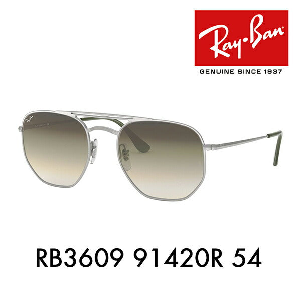 [Recommended Price] Ray-Ban Sunglasses RB3609 91420R 54 Ray-Ban Compatible with Ray-Ban Genuine Lenses Hexagonal Metal Double Bridge Fashion Glasses Eyeglasses 