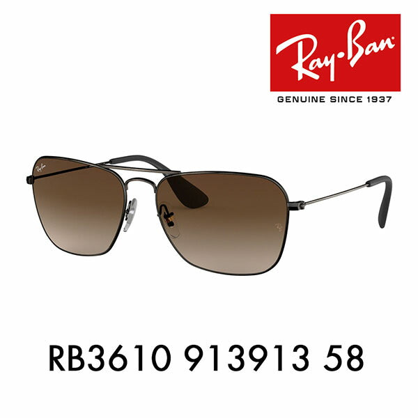 [Recommended Price] Ray-Ban Sunglasses RB3610 913913 58 Ray-Ban Compatible with Ray-Ban Genuine Lenses Square Rectangle Double Bridge Fashion Glasses Eyeglasses 