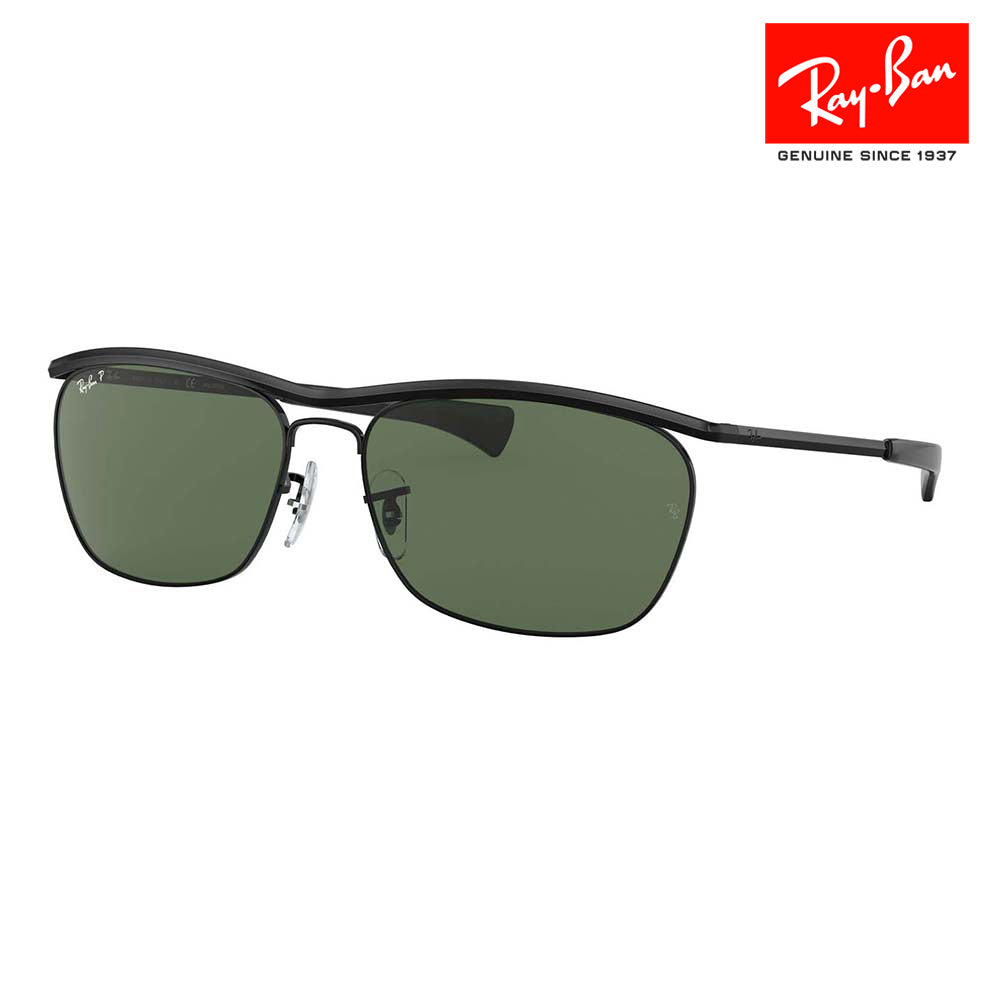 【正規品販売店】レイバン サングラス RB3619 002/58 60 Ray-Ban OLYMPIAN オリンピアン II デラックス メタル スクエア ダブルブリッジ 偏光レンズ ポラロイズド 伊達メガネ 眼鏡