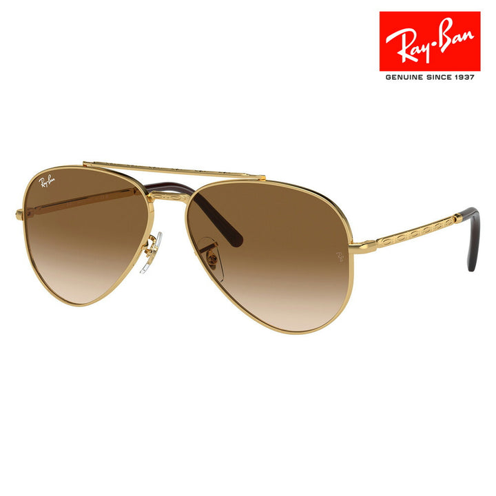 [Authorized Retailer] Ray-Ban Sunglasses RB3625 001/51 58 62 Ray-Ban Compatible with Ray-Ban Genuine Lenses NEW AVIATOR New Aviator Teardrop Men's Women's Stylish New Model Fashion Glasses Eyeglasses 